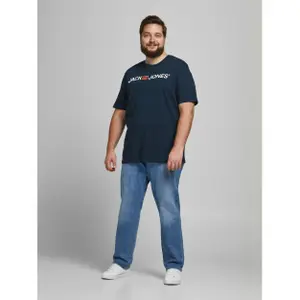 T-shirt large size Jack & Jones col ras-du-cou ecorp logo image-3
