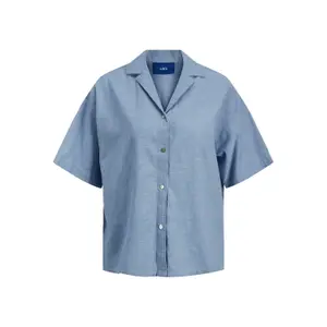 Women's short-sleeved linen shirt JJXX lisa comfort image-0