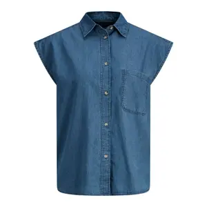 Sleeveless denim shirt JJXX layla chambray image-0