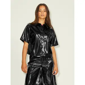 Leren overhemd met korte mouwen voor dames JJXX vida image-1