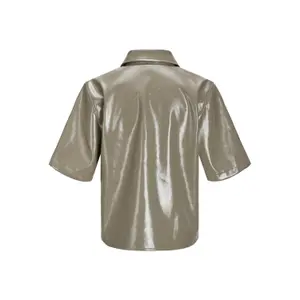 Leren overhemd met korte mouwen voor dames JJXX vida image-1