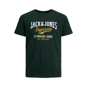 T-Shirt in Übergröße Jack & Jones Logo image-1