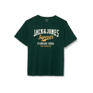 T-Shirt in Übergröße Jack & Jones Logo image-0