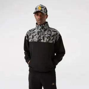 Felpa New Era Zip Up Noir Toison Haut image-1
