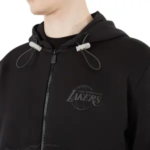 Sweatshirt com capuz e fecho de correr New Era Los Angeles Lakers image-4