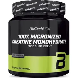 Tarro de monohidrato de creatina 100%. Biotech USA - 300g image-0