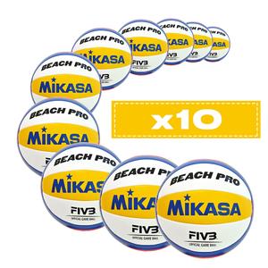 Pakke med 10 volleybolde Mikasa Beach Pro BV550C FIVB Approved