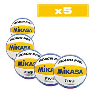 Pakke med 5 volleybolde Mikasa Beach Pro BV550C FIVB Approved