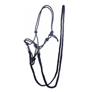 Headcollar and Lead Rope Set for Horse with Reins HKM image-1