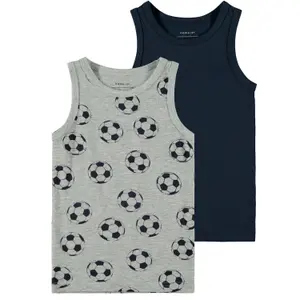 Set of 2 boy's tank tops Name it Football image-0