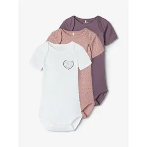 Set of 3 baby bodysuits Name it image-1