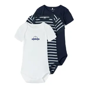 Set of 3 baby bodysuits Name it image-0
