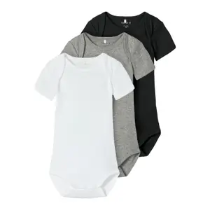 Set of 3 baby bodysuits Name it image-0