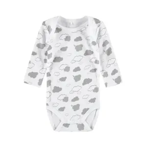 Set of 5 long sleeve baby bodysuits Name it Nuages image-2