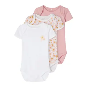 Set of 3 baby bodysuits Name it image-0