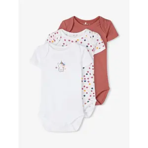 Set of 3 baby bodysuits Name it image-0