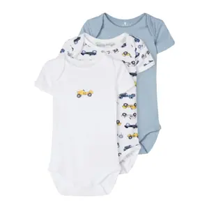Set of 3 baby bodysuits Name it image-0