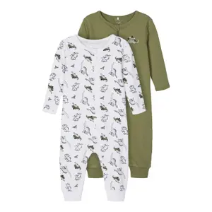 Set of 2 baby onesies Name it Dino image-0