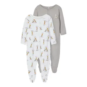 Set of 2 baby onesies Name it Giraffe image-0