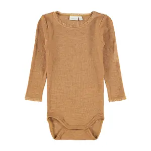 Girl's long sleeve bodysuit Name it Wang Wool Needle XXI image-0