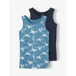 Set of 2 boy's tank tops Name it Dino image-1