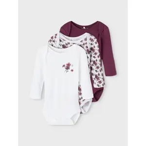 Pack of 3 long sleeve bodysuits for babies Name it image-5