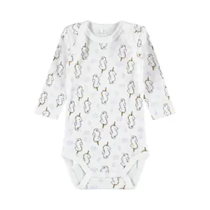 Pack of 3 long sleeve bodysuits Name it Lavendula image-4