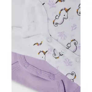 Dreierpack Baby-Body langarm Name it Lavendula image-4