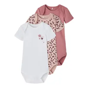 Pack of 3 baby bodysuits Name it Deco image-0