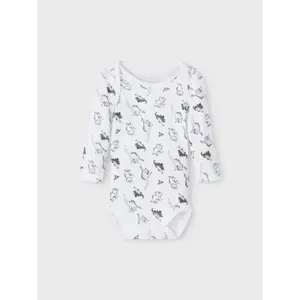 Pack of 3 long sleeve bodysuits Name it Loden Dino image-2