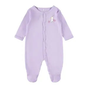 Pack of 2 baby onesies Name it Nightsuit Lavendula image-3