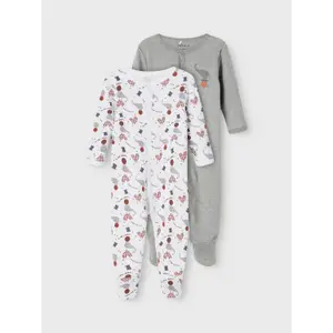 Pack of 2 baby onesies Name it Nightsuit Mel Circus image-5
