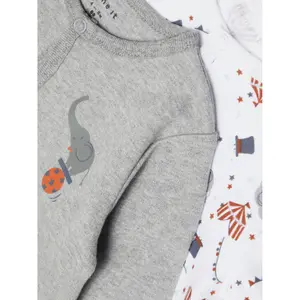Pack of 2 baby onesies Name it Nightsuit Mel Circus image-6