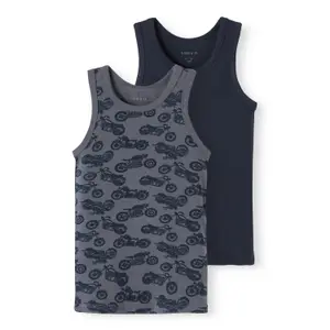 Pack of 2 children's tank tops Name it Turbulence Bike image-0