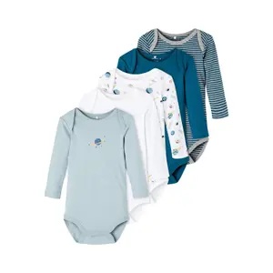 Pack of 5 long sleeve bodysuits Name it Legion image-0