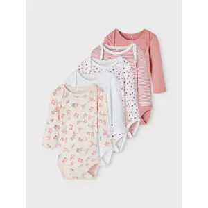 Pack of 5 long sleeve bodysuits Name it Dusty image-6