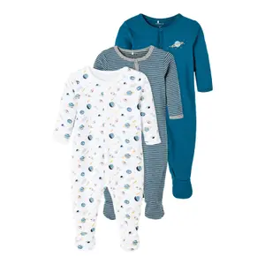 Pack of 3 baby onesies Name it Nightsuit Legion image-0