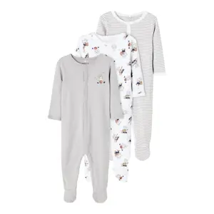 Baby romper Name it Nightsuit Alloy Bear (x3) image-0
