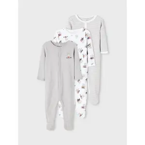 Baby romper Name it Nightsuit Alloy Bear (x3) image-6