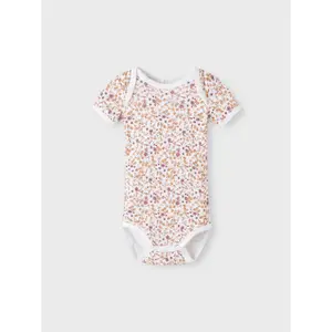 Set of 3 baby girl bodysuits Name it Rose Wine Flower image-3