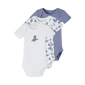 Baby boy bodysuits Name it Wild wind dino (x3) image-0