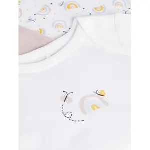 Set of 3 baby girl bodysuits Name it Rainbow image-6