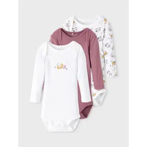 Pack of 3 long sleeve bodysuits Name it Valerian Cat image-5