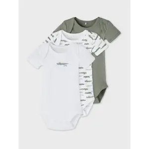 Baby boy bodysuits Name it Green Crocodile (x3) image-5