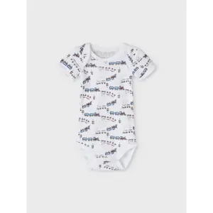 Set of 3 baby boy bodysuits Name it Heather train image-2