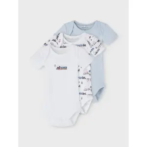 Set of 3 baby boy bodysuits Name it Heather train image-5