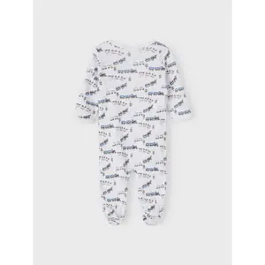 Set of 2 baby boy pajamas Name it Nightsuit Heather Train image-1