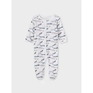 Set of 2 baby boy pajamas Name it Nightsuit Heather Train image-2