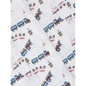 Set of 2 baby boy pajamas Name it Nightsuit Heather Train image-5