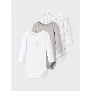 Pack of 3 long sleeve bodysuits Name it Alloy Ball image-5